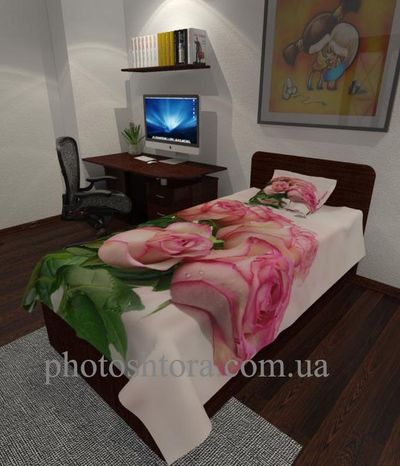 Photo blanket Pink bouquet