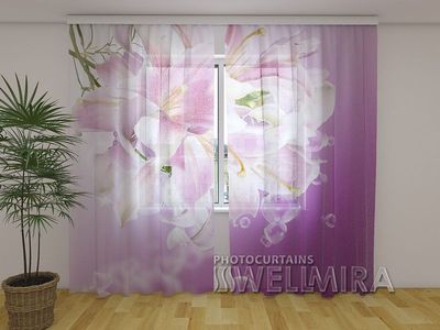 Photocurtain Tulle Lilies of Aphrodite