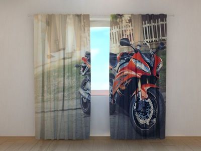 Photocurtain Red motorcycle
