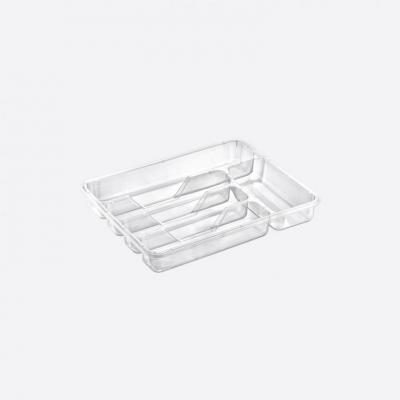 Cutlery tray Dunya Plastik small Step plastic transparent 14005