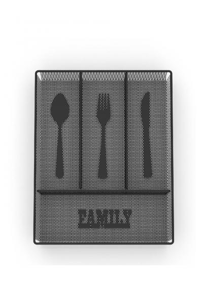 Cutlery tray Tekno-Tel metal, black 26*33*5 cm MG071