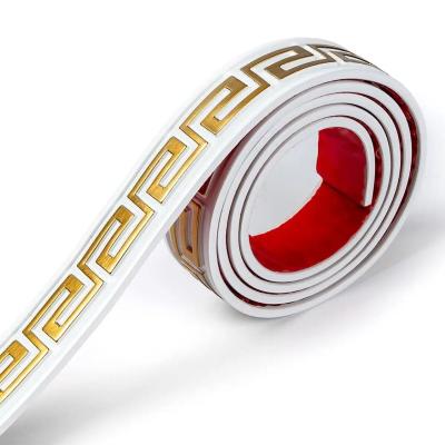 Молдинг Sticker wall 3000х50х6 мм Білий із золотом SW-00002688