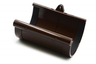 Gutter coupling brown 130mm RainWay