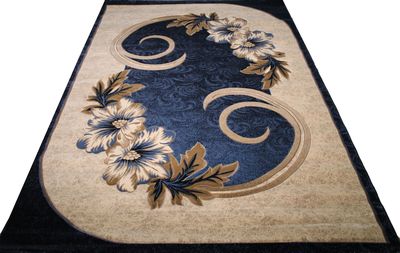 carpet Nidal 5087A-d-blue-ivory