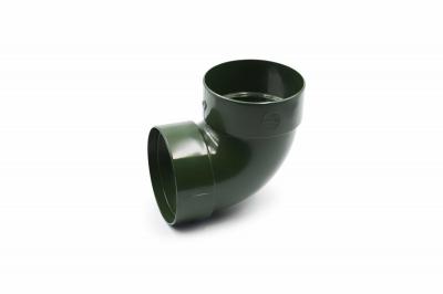 Double-coupled pipe bend 87° green 75mm RainWay