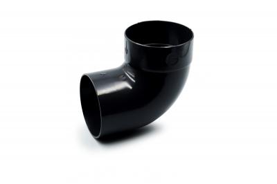 Single-joint pipe bend 87° black 100mm RainWay