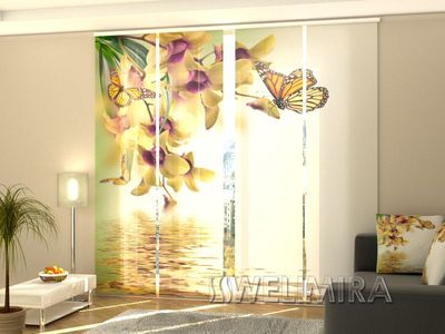 Photocurtain Panel Tropical orchids