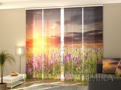Photocurtain Panel Sunset over the meadow