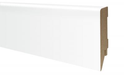 Плінтус МДФ білий silk matt 80х16 мм, шт