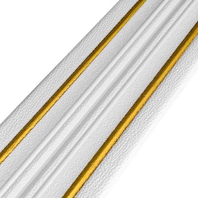 RR self-adhesive white plinth with gold stripe Sticker wall 2300*140*4mm (D) SW-00001812