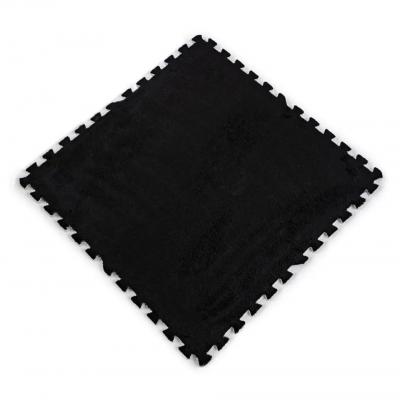 Plush puzzle floor Sticker wall Black 60*60*1cm (D) SW-00002079