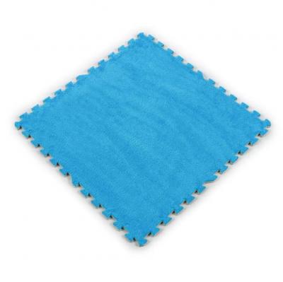Plush puzzle floor Sticker wall Blue 60*60*1cm (D) SW-00002091