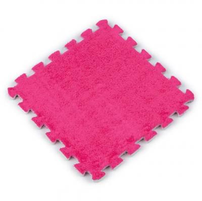 Plush puzzle floor Sticker wall Pink 30*30*1cm (D) SW-00002092