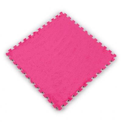 Plush puzzle floor Sticker wall Pink 60*60*1cm (D) SW-00002093