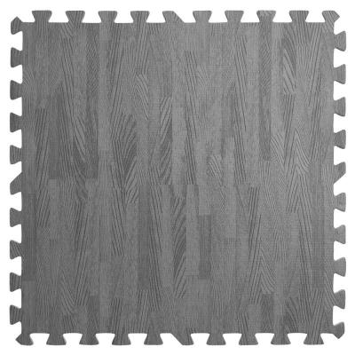 Floor puzzle Sticker wall modular flooring dark gray wood MP 13