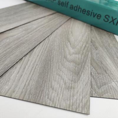 Self-adhesive vinyl tile Sticker wall gray wood SVP 001 SW-00000283
