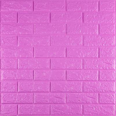 Самоклеящаяся 3D панель Sticker wall пурпурная 700х770х5мм SW-00001334