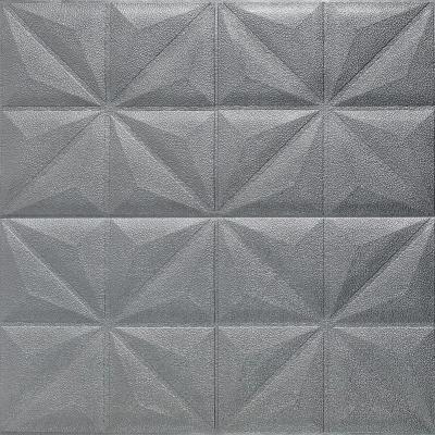 Самоклеюча 3D панель Sticker wall 695х695х4мм Срібний діамант SW-00003304