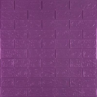 Самоклеющаяся 3D панель Sticker wall 700х770х3мм (кирпич) Фиолетовый SW-00003248
