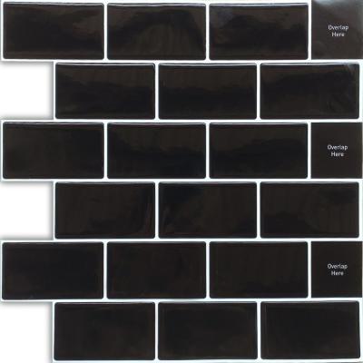 Self-adhesive polyurethane tile Sticker wall black brick SW-00001186