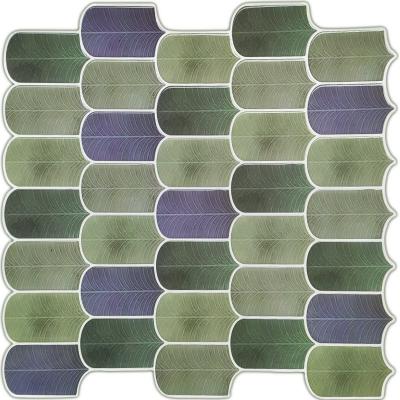 Self-adhesive polyurethane tile Sticker wall gray purple mosaic SW-00001194
