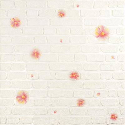 Самоклеющиеся 3D панель Sticker wall 700х700х4мм розовые цветы (D) SW-00001978