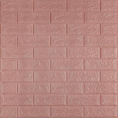 Самоклеющиеся 3D панель Sticker wall 700х770х5мм кирпич розово-лиловый SW-00002439
