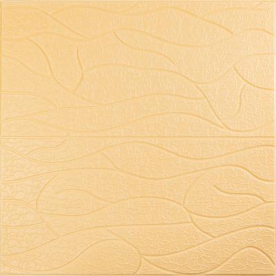 Самоклеющиеся 3D панель Sticker wall Beige 700*700*6mm (D) SW-00001949