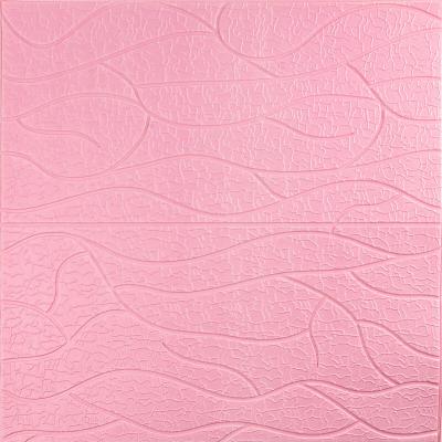 Самоклеющиеся 3D панель Sticker wall Pink 700*700*6mm (D) SW-00001950