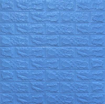 Self-adhesive 3D panel Sticker wall brick effect Blue 700x770x7mm SW-00000658