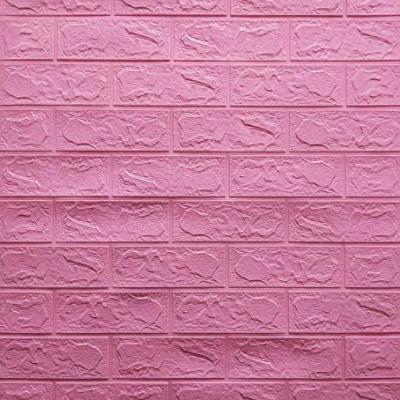 Self-adhesive 3D panel Sticker wall brick effect Pink 700x770x3mm SW-00000231