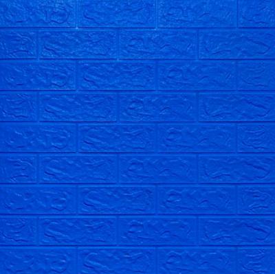 Самоклеюча 3D панель Sticker wall під цеглу Синій 700x770x5мм SW-00000154