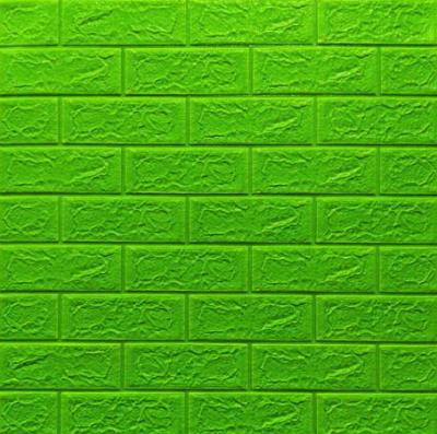 Самоклеющиеся 3D панель Sticker wall под кирпич Зеленый 700x770x5мм SW-00000149