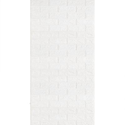 Self-adhesive 3D panel Sticker wall in a roll 700mm*3.08m*2mm white brick R001-2 (D) SW-00002534