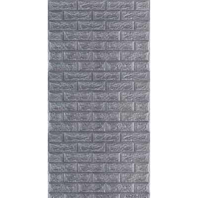 Самоклеющиеся 3D панель Sticker wall в рулоне 700мм*3,08м*2мм серый кирпич R017-2 (D) SW-00002535