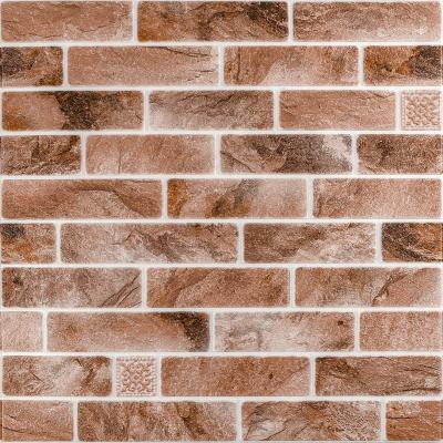 Самоклеющиеся 3D панель Sticker wall 670х680х4мм клинкер песчано-коричневый (D) SW-00002004