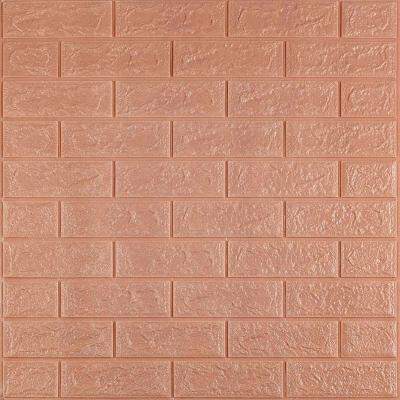 Самоклеюча 3D панель Sticker wall 700х770х5мм під цеглу кава з молоком SW-00001801