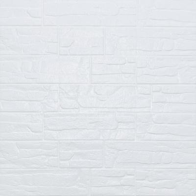 Самоклеюча 3D панель Sticker wall під камінь 155 Біла рвана цегла SW-00000484