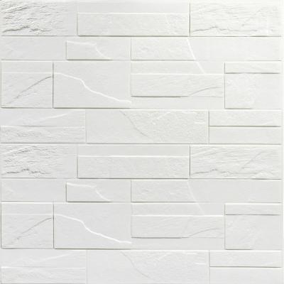 Самоклеющиеся 3D панель Sticker wall под камень 180 Белый битый кирпич SW-00000426