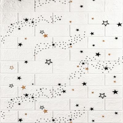 Самоклеюча 3D панель Sticker wall під цеглу 21-3 Зірки SW-00000693