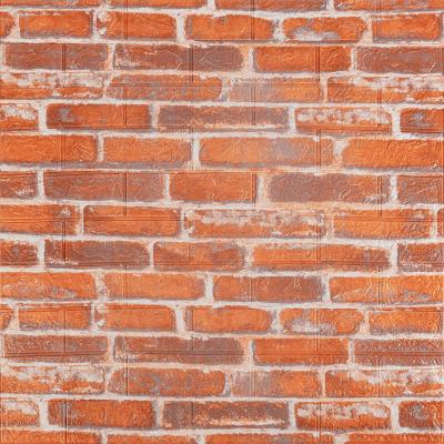Самоклеющиеся 3D панель Sticker wall под кирпич 44-3 Рыжий SW-00000696