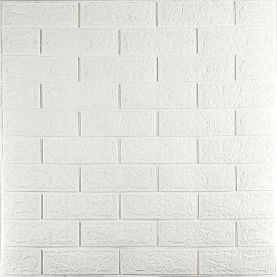 Самоклеющиеся 3D панель Sticker wall под кирпич Белый 700x770x3мм SW-00000174