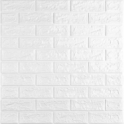 Самоклеющиеся 3D панель Sticker wall под кирпич Белый матовый 700x770x5мм SW-00000587