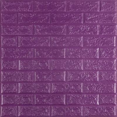 Самоклеющиеся 3D панель Sticker wall под кирпич Фиолетовый 700x770x5мм SW-00000150
