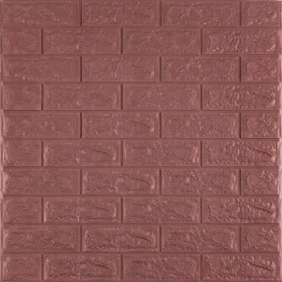 Самоклеющиеся 3D панель Sticker wall под кирпич Id 18 Баклажан-кофе SW-00000045