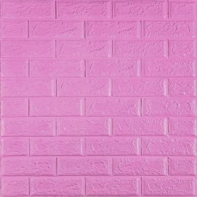 Самоклеющиеся 3D панель Sticker wall под кирпич Пурпурный 700x770x3мм SW-00000863
