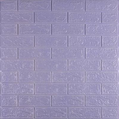 Самоклеющиеся 3D панель Sticker wall под кирпич Светло-фиолетовый 700x770x3мм SW-00000574
