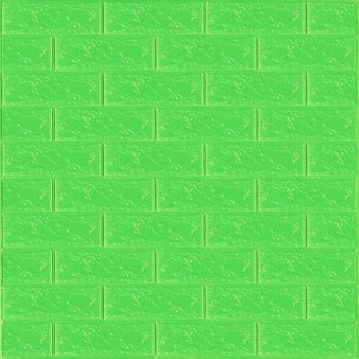 Самоклеющиеся 3D панель Sticker wall под кирпич Зеленый 700x770x3мм SW-00000639