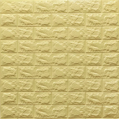 Самоклеющиеся 3D панель Sticker wall под кирпич Желто-песочный 700x770x7мм SW-00000046