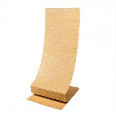 Самоклеюча 3D панель у рулоні під бежеву цеглу Sticker wall R009-3-20 SW-00001195
